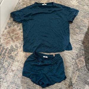 Lunya Teal Lounge Set